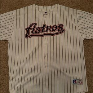 Houston Astros Jeff Bagwell Vintage Pinstripe Jersey
